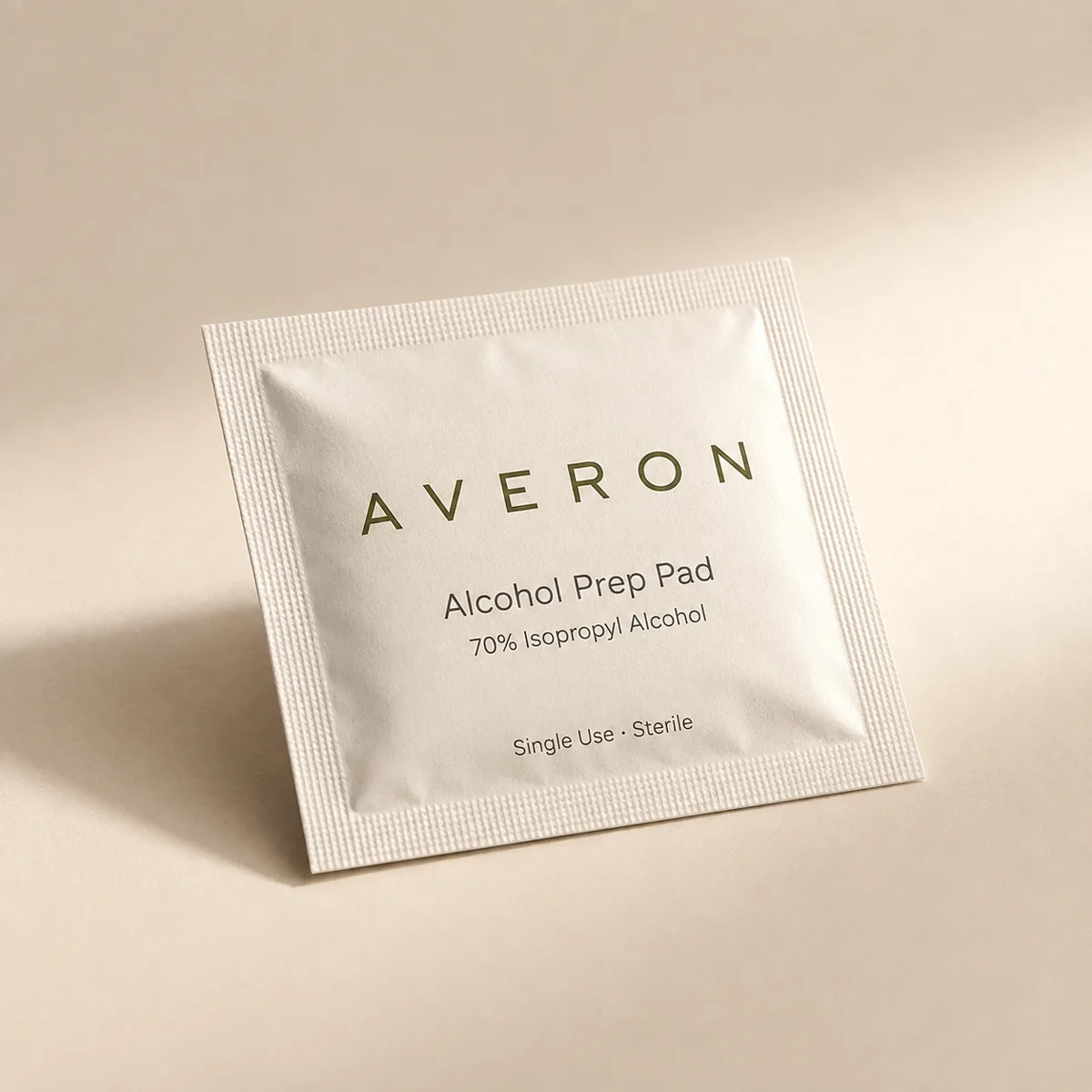 AVERON alcohol prep pad, 70% isopropyl — single sterile sachet