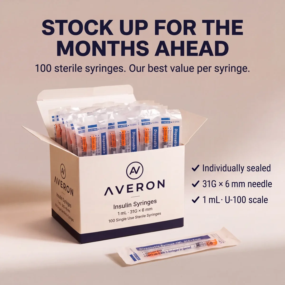 Insulin Syringes 1 mL · 31G × 6 mm